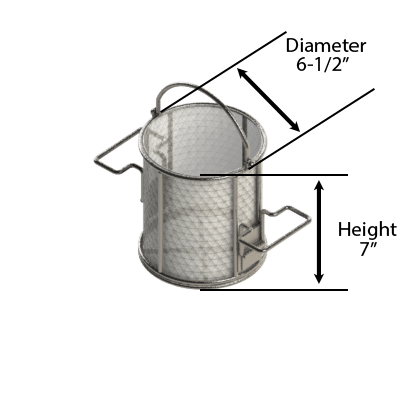 5 Gallon Dip-And-Drain Basket - AnySizeBasket