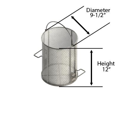 5 Gallon Dip-And-Drain Basket - AnySizeBasket