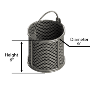 6" Dia. X 6" High Fixed Bottom Baskets