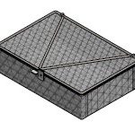 product shot mesh basket with lid and clasp